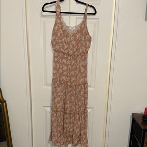 Mine Floral Brown Maxi Dress